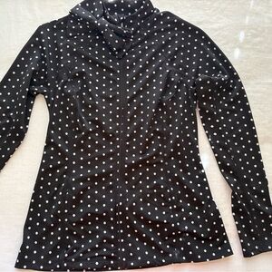Kate Spade Black and White Polka Dot Beyond Yoga Jacket
